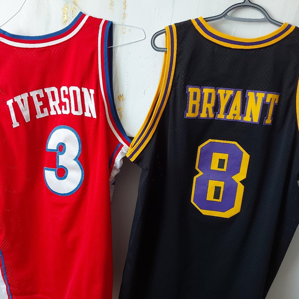 Allen Iverson and Kobe Bryant jerseys